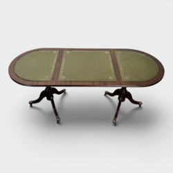 Mahogany and Leather Coffee Table