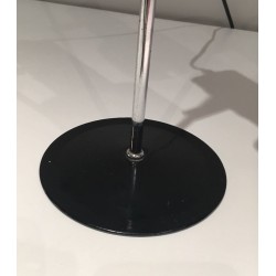 Adjustable Black Lacquered and Chrome Table Lamp, French Work, circa 1970