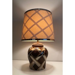 Important Pair of Ceramic Table Lamps, French Work, circa 1970