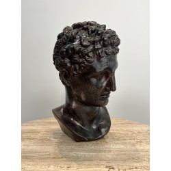 Bust of a Greek Man in the Antique Manner in Patinated Pla | Maison Barrois