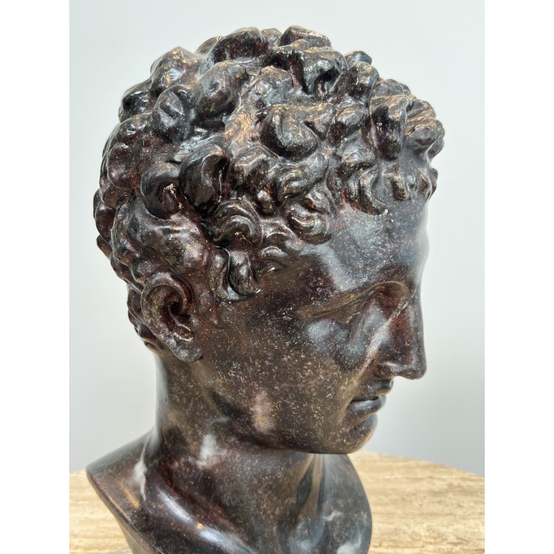 Bust of a Greek Man in the Antique Manner in Patinated Pla | Maison Barrois