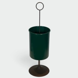 Green Lacquered Metal Umbrella Stand with Tulip Base and R | Maison Barrois