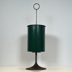 Green Lacquered Metal Umbrella Stand with Tulip Base and R | Maison Barrois