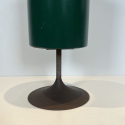 Green Lacquered Metal Umbrella Stand with Tulip Base and R | Maison Barrois