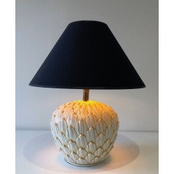 Artichoke Ceramic Table Lamp, French Work, circa 1970