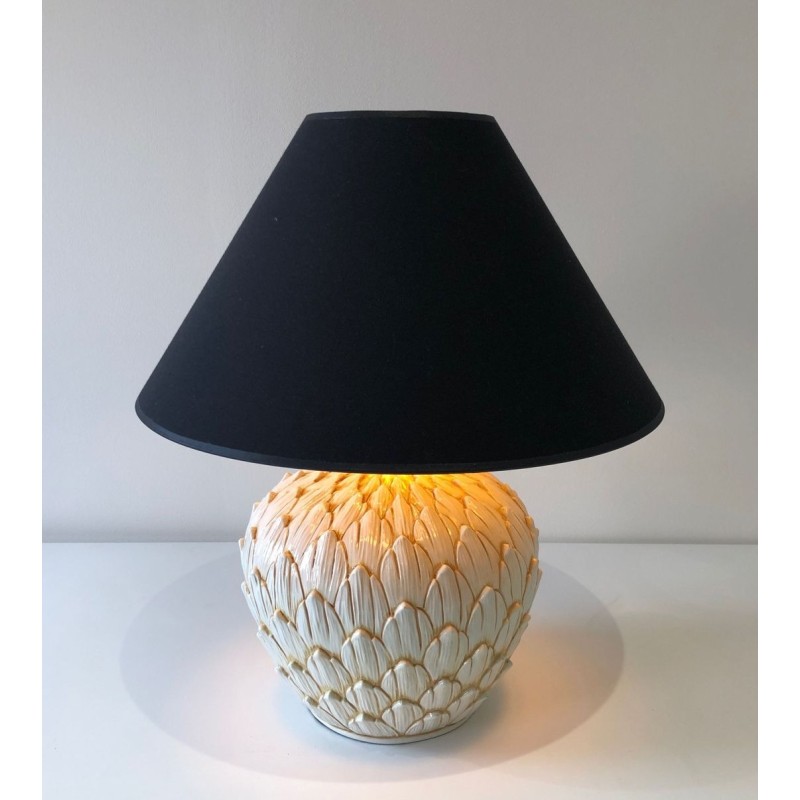 Artichoke Ceramic Table Lamp, French Work, circa 1970