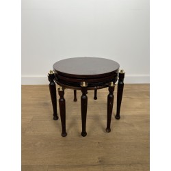 Set of Four Fan-Pivoting Nesting Tables in Mahogany with T | Maison Barrois