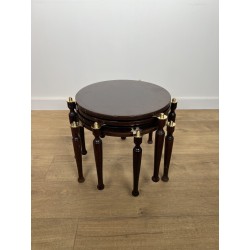 Set of Four Fan-Pivoting Nesting Tables in Mahogany with T | Maison Barrois