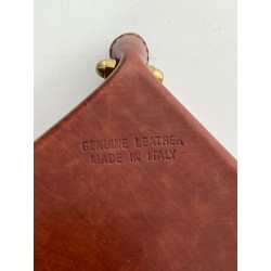 Vide-Poche in Cognac Topstitched Leather and Brass, Neocla | Maison Barrois