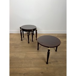 Set of Four Fan-Pivoting Nesting Tables in Mahogany with T | Maison Barrois