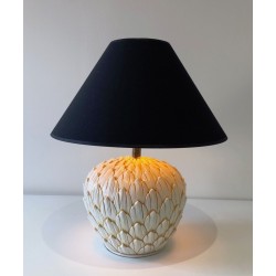Artichoke Ceramic Table Lamp, French Work, circa 1970