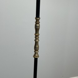 Tripod Floor Lamp in Black Lacquered Metal, Shaft Adorned | Maison Barrois