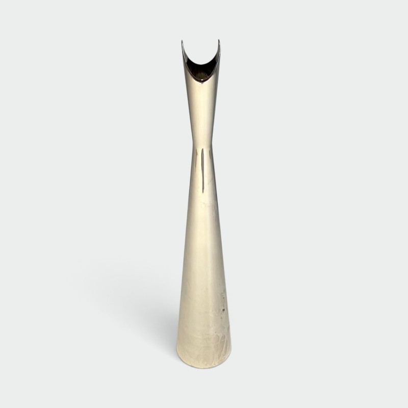 Silvered Metal Bud Vase, Italian Work, “Cardinale”, circa | Maison Barrois