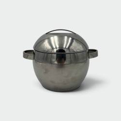 Ball-Shaped Ice Bucket in Stainless Steel, Scandinavian Wo | Maison Barrois