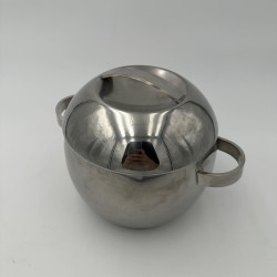 Ball-Shaped Ice Bucket in Stainless Steel, Scandinavian Wo | Maison Barrois