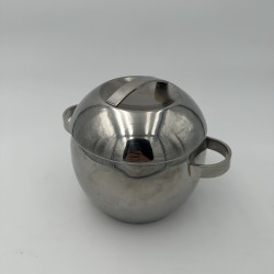 Ball-Shaped Ice Bucket in Stainless Steel, Scandinavian Wo | Maison Barrois