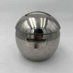 Ball-Shaped Ice Bucket in Stainless Steel, Scandinavian Wo | Maison Barrois