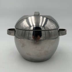 Ball-Shaped Ice Bucket in Stainless Steel, Scandinavian Wo | Maison Barrois