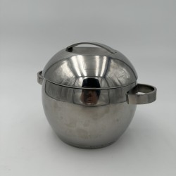 Ball-Shaped Ice Bucket in Stainless Steel, Scandinavian Wo | Maison Barrois