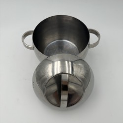 Ball-Shaped Ice Bucket in Stainless Steel, Scandinavian Wo | Maison Barrois