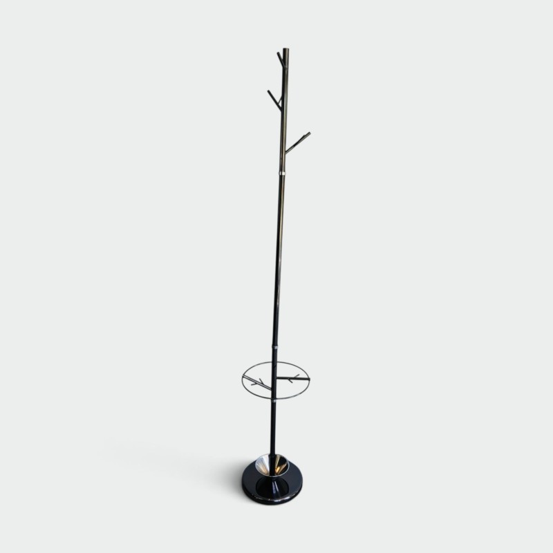 Tree-Form Standing Coat Rack in Black Lacquered Metal and | Maison Barrois