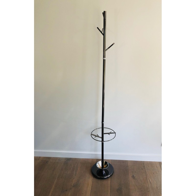 Tree-Form Standing Coat Rack in Black Lacquered Metal and | Maison Barrois