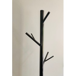 Tree-Form Standing Coat Rack in Black Lacquered Metal and | Maison Barrois