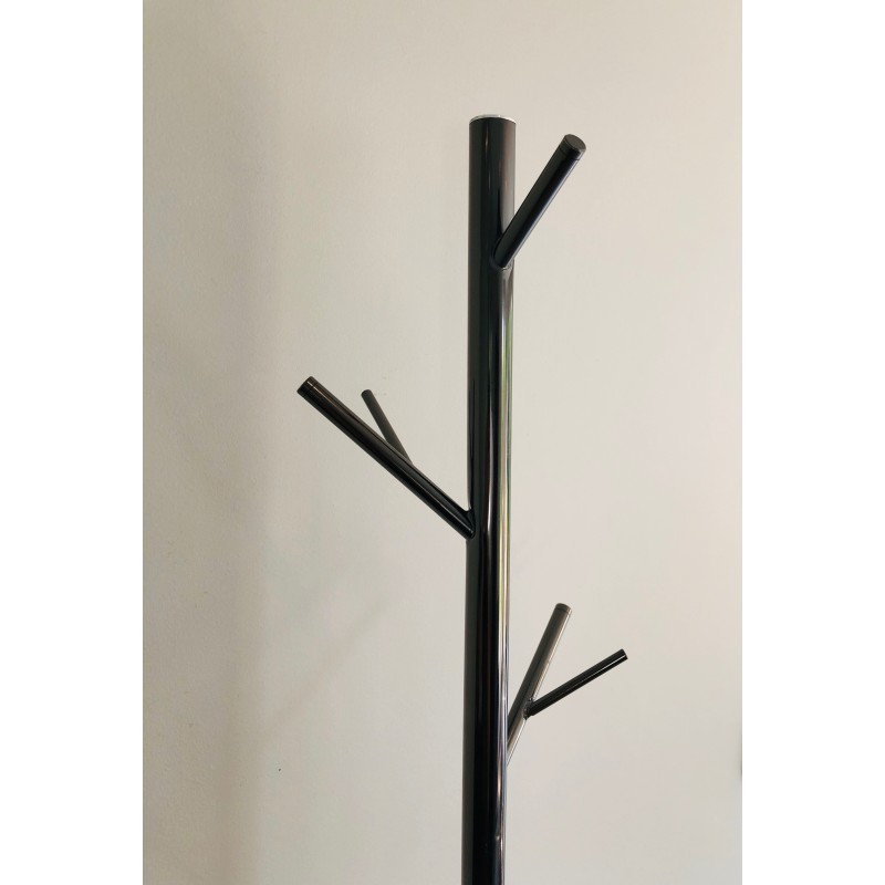 Tree-Form Standing Coat Rack in Black Lacquered Metal and | Maison Barrois