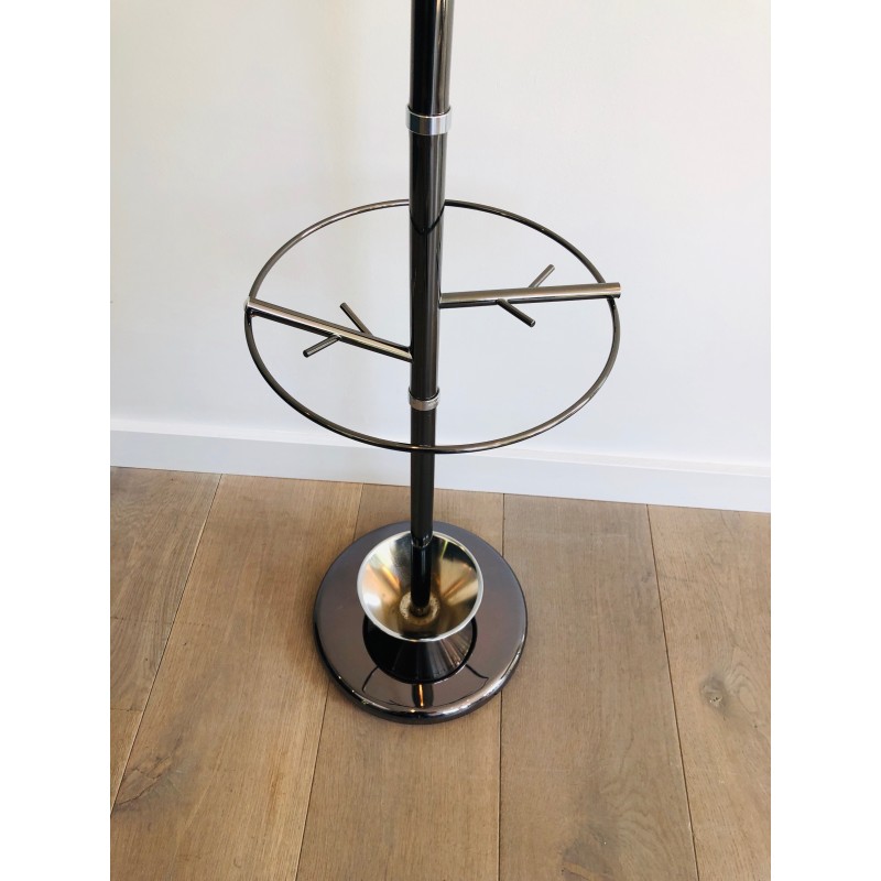 Tree-Form Standing Coat Rack in Black Lacquered Metal and | Maison Barrois