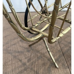 Magazine Rack on Wheels in the Form of a Cart in Faux Bamb | Maison Barrois
