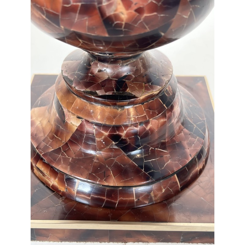 Baluster Table Lamp in Lacquered Shell Marquetry and Gilt | Maison Barrois