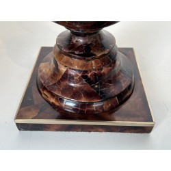Baluster Table Lamp in Lacquered Shell Marquetry and Gilt | Maison Barrois
