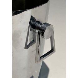 Faceted Cut-Cornered Champagne Bucket in Silvered Metal wi | Maison Barrois