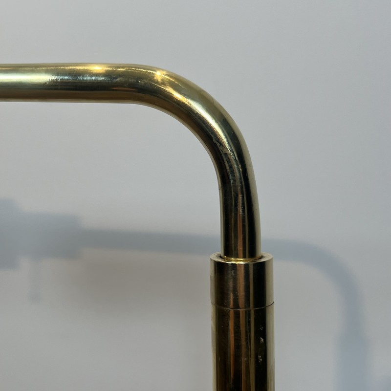 Pair of Brass Floor Reading Lamps with Adjustable Height a | Maison Barrois
