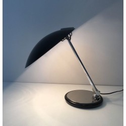 Adjustable Chrome and Black Lacquered Desk Lamp, Design, circa 1970