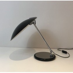 Adjustable Chrome and Black Lacquered Desk Lamp, Design, circa 1970