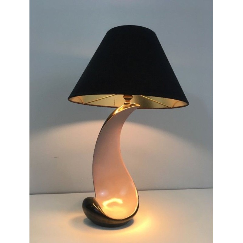 Design Ceramic Table Lamp, French Work, circa 1950