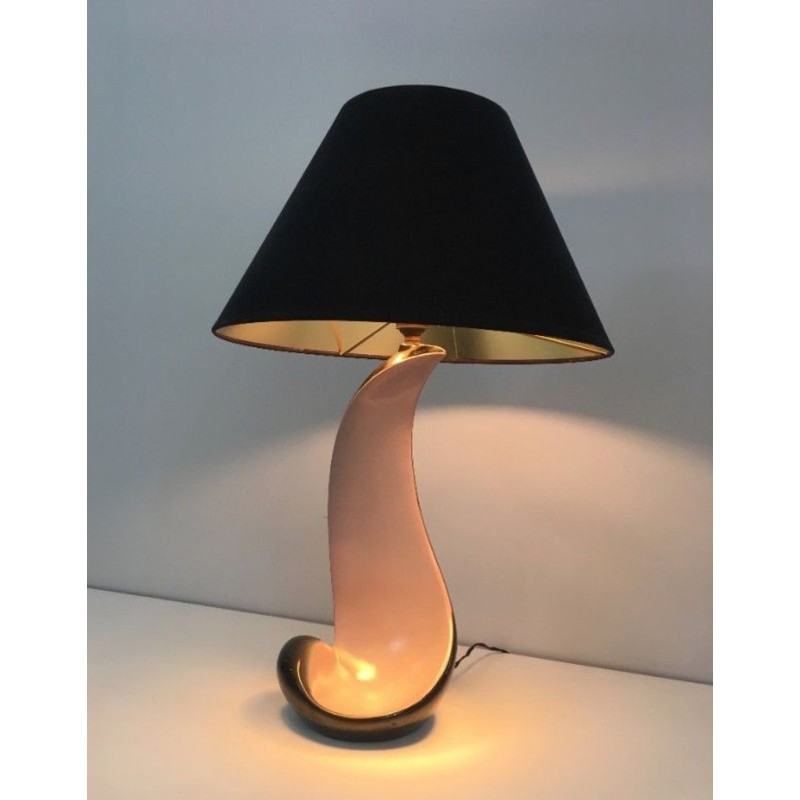 Design Ceramic Table Lamp, French Work, circa 1950