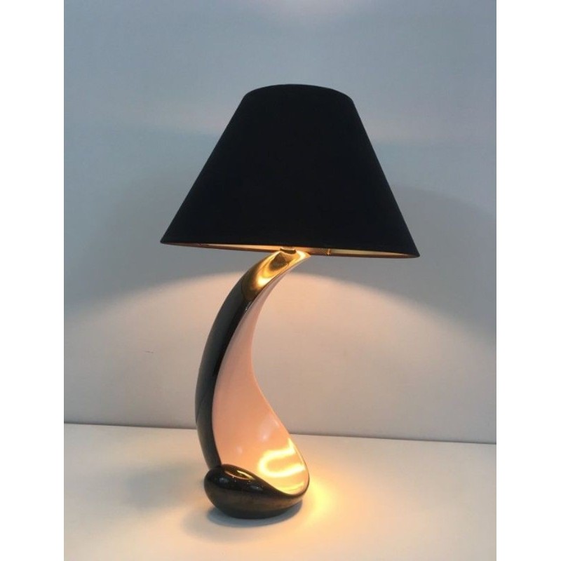 Design Ceramic Table Lamp, French Work, circa 1950