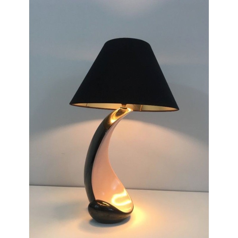 Design Ceramic Table Lamp, French Work, circa 1950