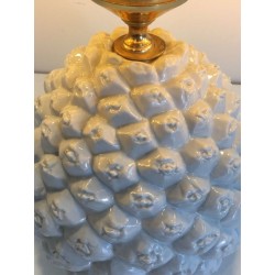 Design Pineapple Porcelain Table Lamp, Italian Work, circa 1970