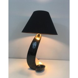 Design Ceramic Table Lamp, French Work, circa 1950