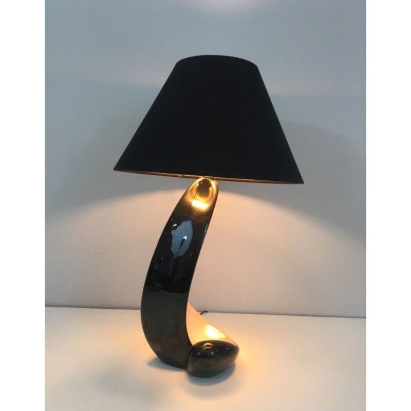 Design Ceramic Table Lamp, French Work, circa 1950