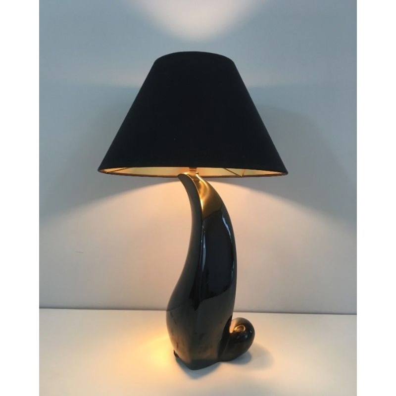 Design Ceramic Table Lamp, French Work, circa 1950