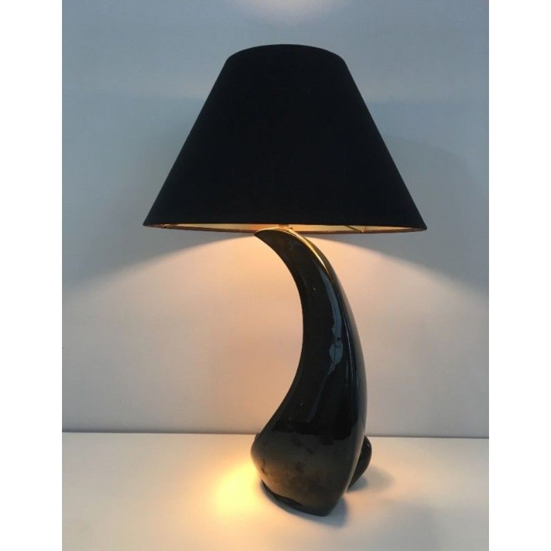 Design Ceramic Table Lamp, French Work, circa 1950