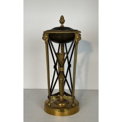 Pair of Perfume Burners in Gilt and Patinated Bronze in the Empire Style, in the Style of Claude Galle, 19th Century