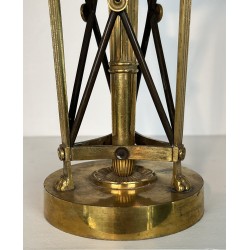 Pair of Perfume Burners in Gilt and Patinated Bronze in the Empire Style, in the Style of Claude Galle, 19th Century
