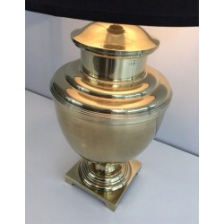 Neoclassical Style Baluster Brass Table Lamp, French Work, circa 1970