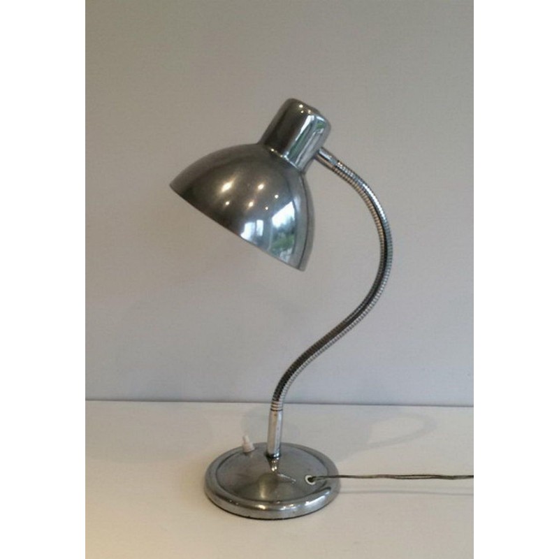 Swinging Articulated Chrome Table Lamp, circa 1960