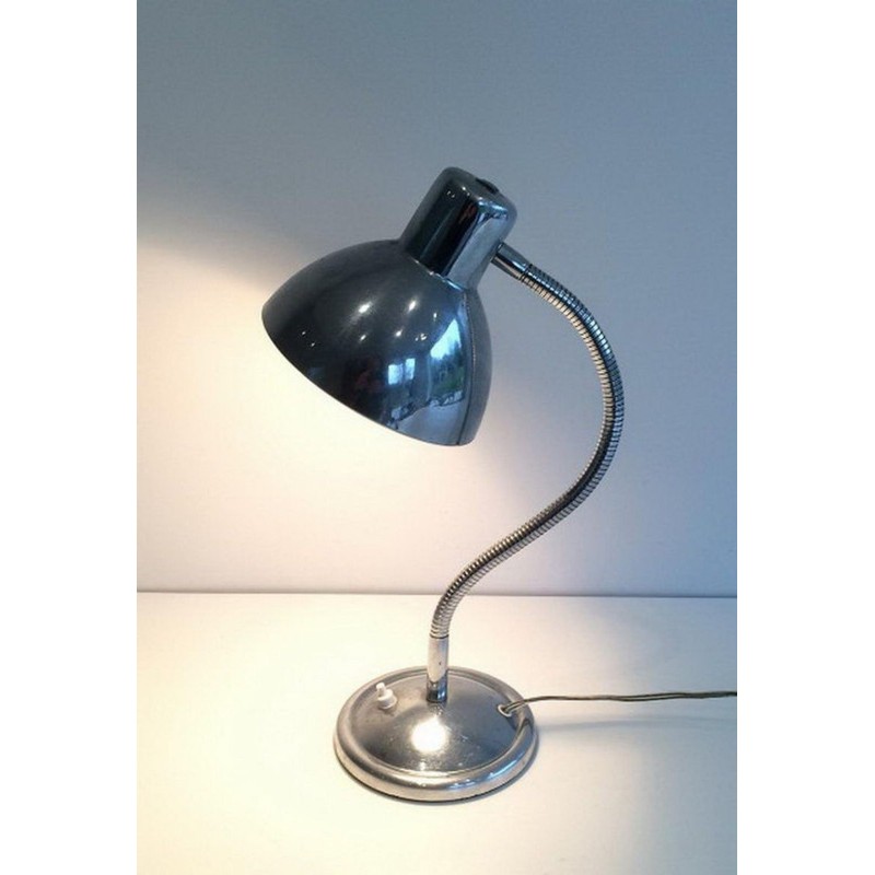 Swinging Articulated Chrome Table Lamp, circa 1960